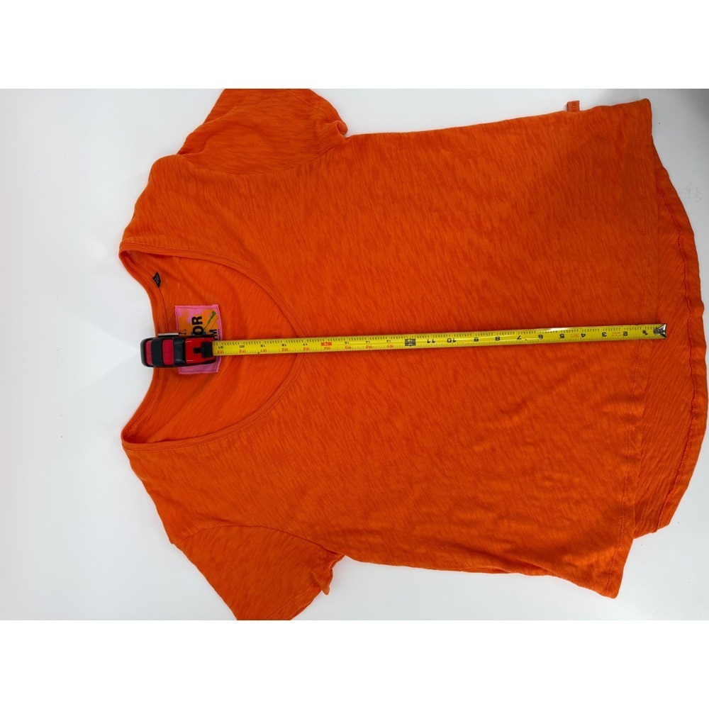 ATM Anthony Thomas Melillo Orange Slub Jersey V-Neck T-Shirt XS oversized - Picture 10 of 10